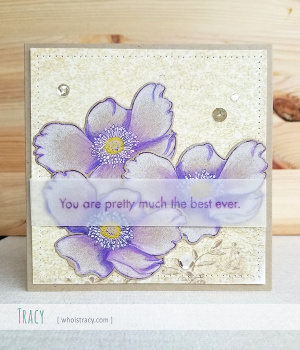 Best Ever floral card by Tracy @whoistracy.com