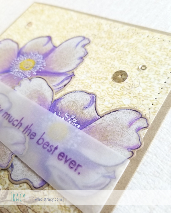 Best Ever floral card detail by Tracy @whoistracy.com