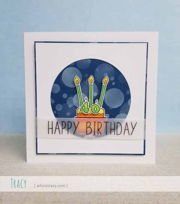 Bokeh Birthday card by Tracy @whoistracy.com