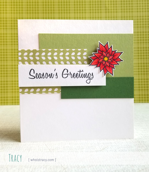 Green Seasons Holiday card by Tracy @whoistracy.com