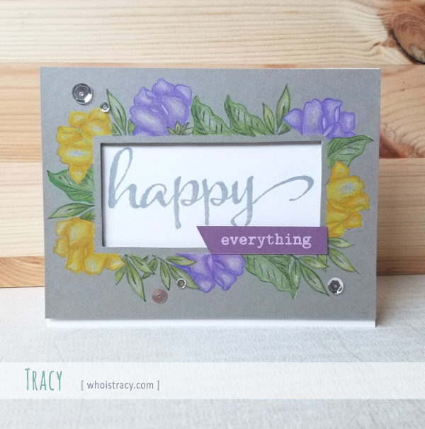 DIY Leafy Frames card by Tracy @whoistracy.com