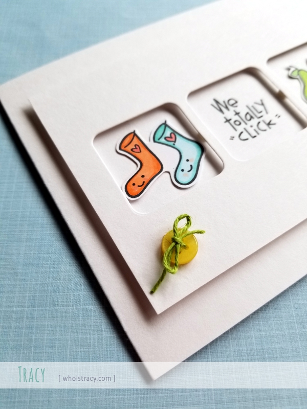 We Click anniversary card close-up by Tracy @whoistracy.com