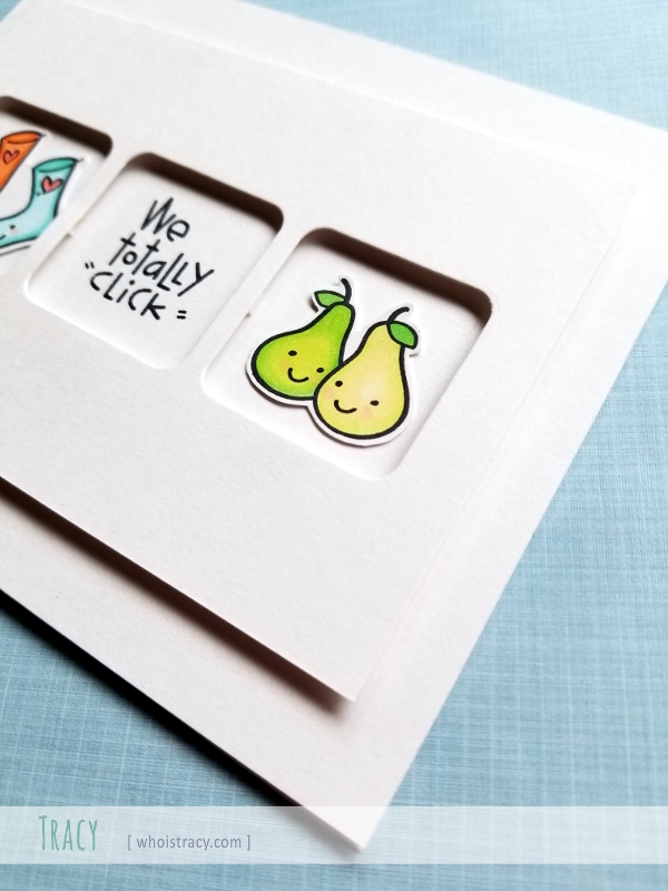 We Click anniversary card detail by Tracy @whoistracy.com