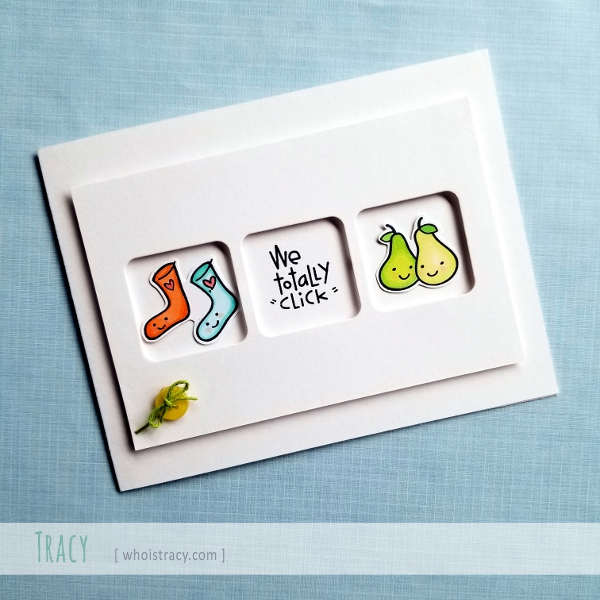 We Click anniversary card front by Tracy @whoistracy.com